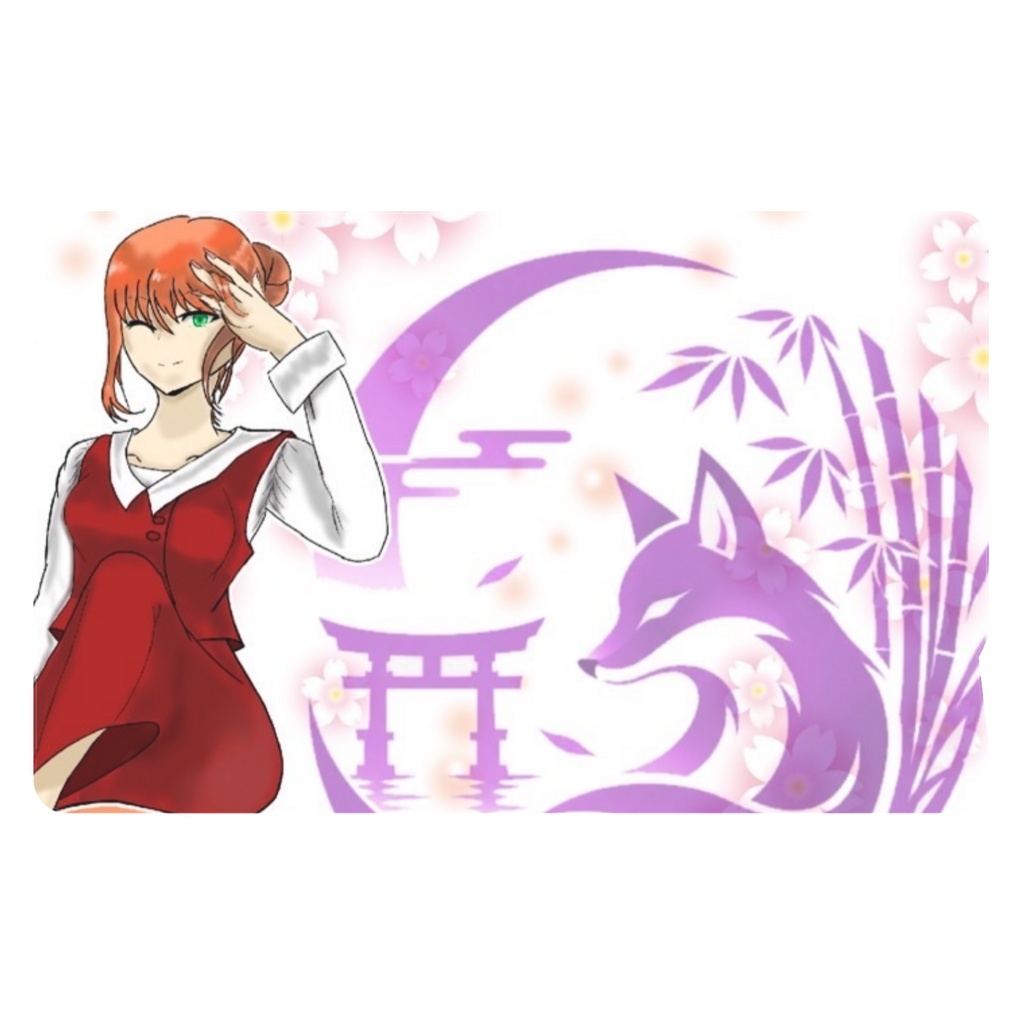 月狐月ICカードステッカー