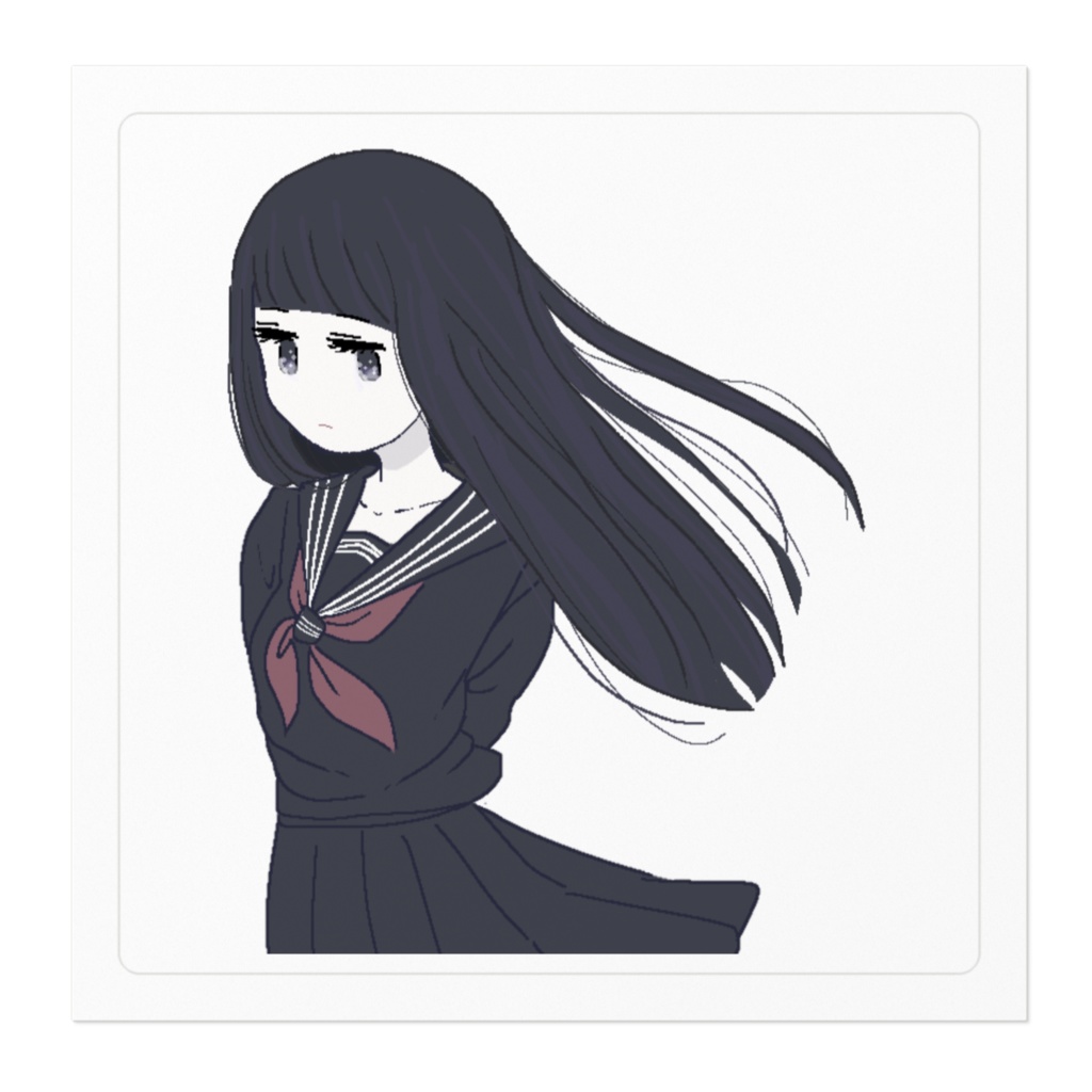 黒セーラー ステッカー