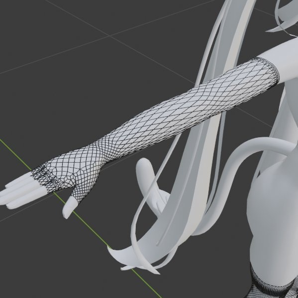 Fishnet Stocking and Gloves Mesh for Maya
