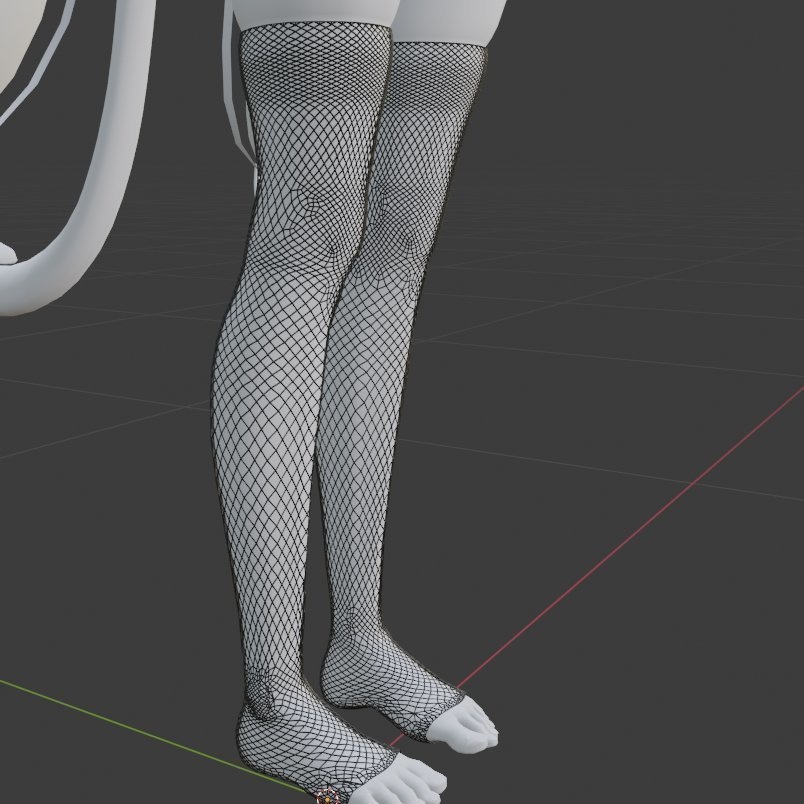 Fishnet Stocking and Gloves Mesh for Maya