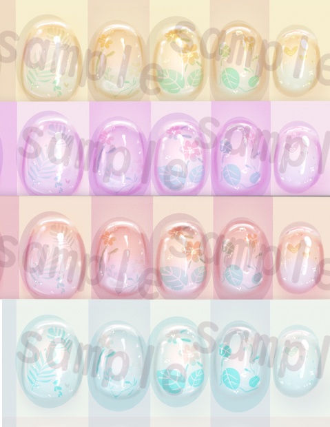 【VRCHAT】Leefa&Lunalitt&ミルク用ネイルテクスチャ