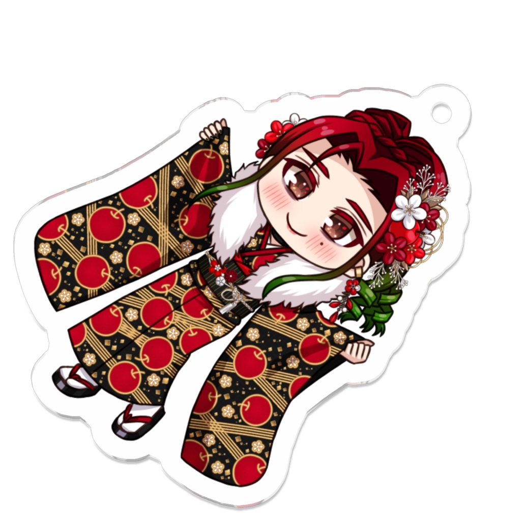 「くずみさん」アクリルキーホルダー［振袖］