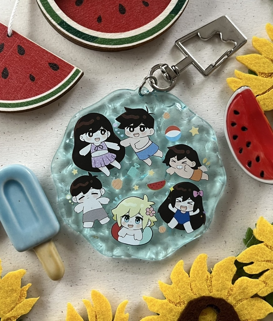 みんなで海水浴！　アクリルキーホルダー