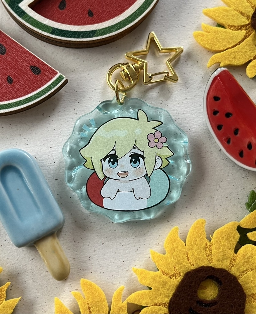 バジル単体　アクリルキーホルダー