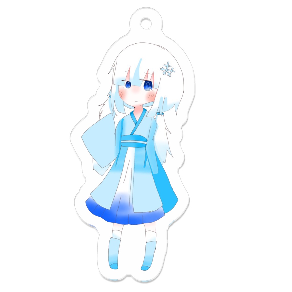 雪アクリルキーホルダー