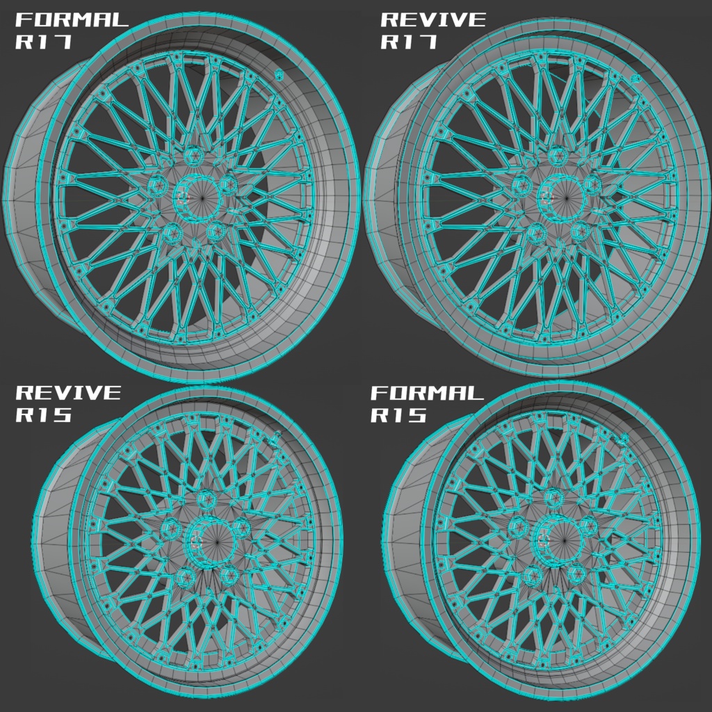 【VRChat想定】クラシックホイール『FORMAL MESH』&『REVIVE MESH』