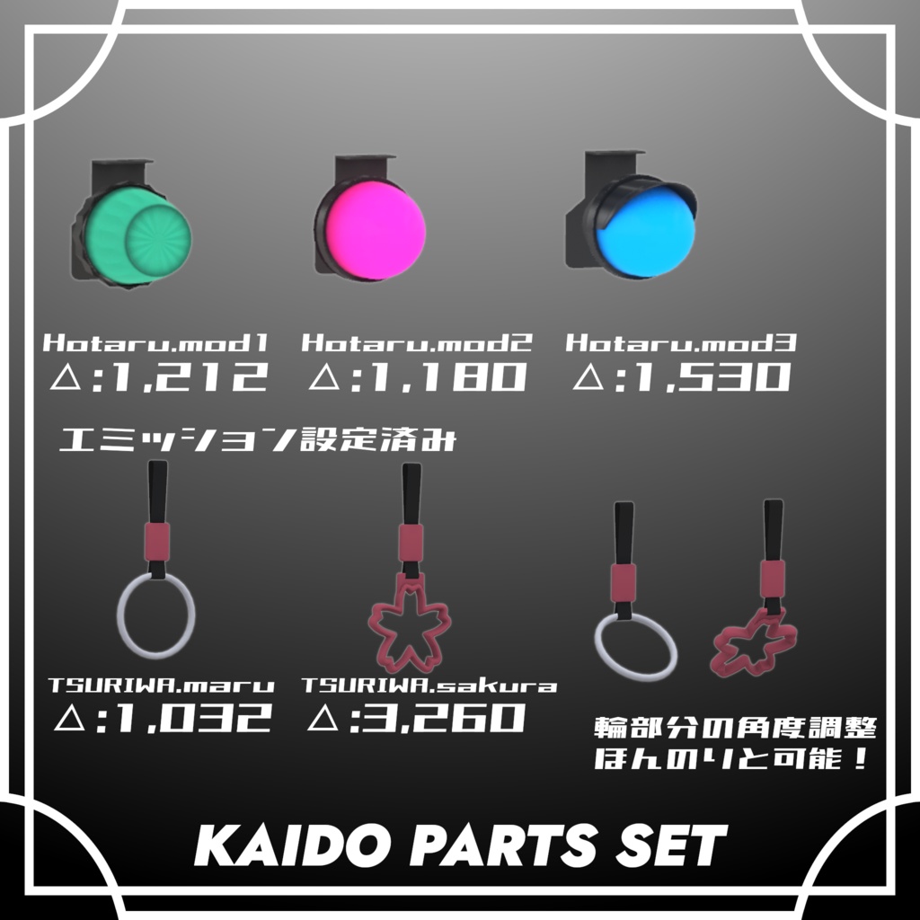 【VRChat想定】闇鍋!エクステリアカスタムパーツセット