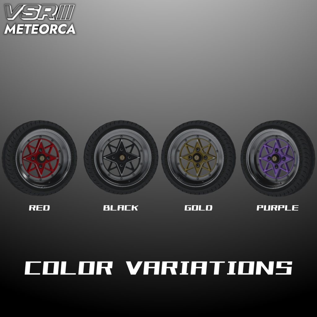 【VRChat想定】クラシック3ピースホイール『MeteOrca』