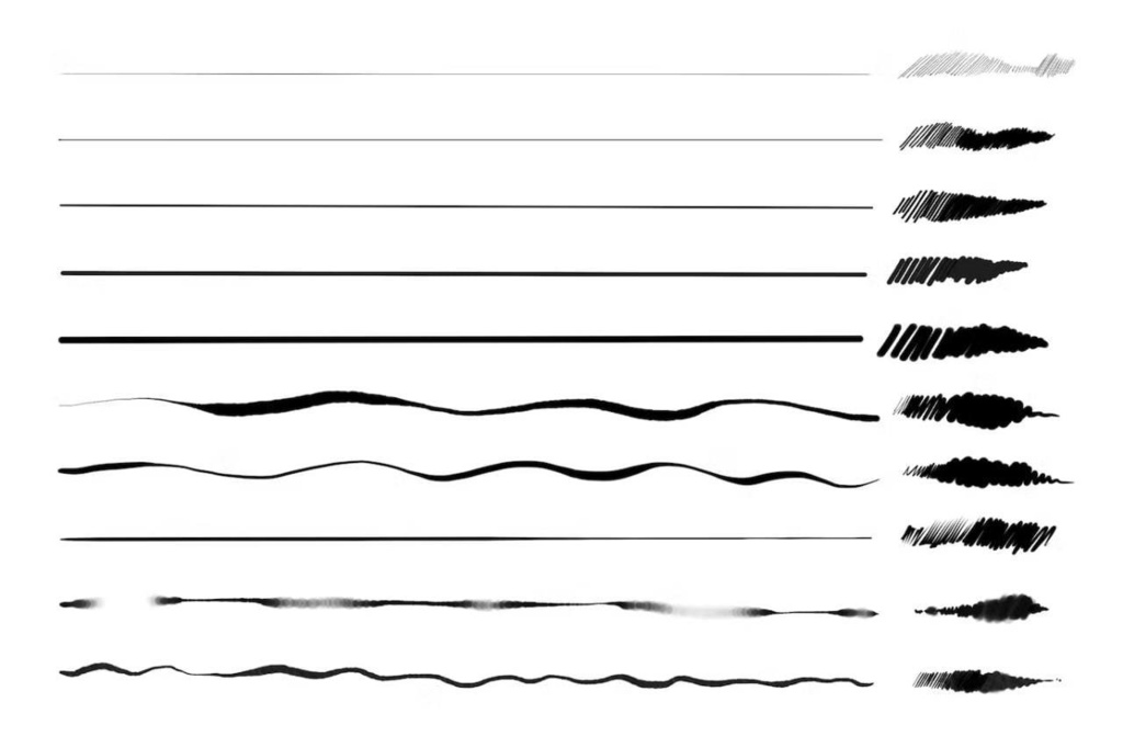 10 Fine Liner Brushes Procreate