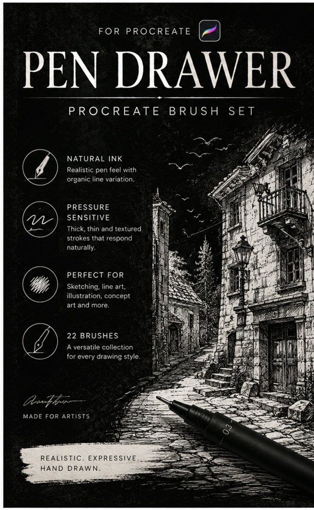 Pen Drawer Procreate Brush Set