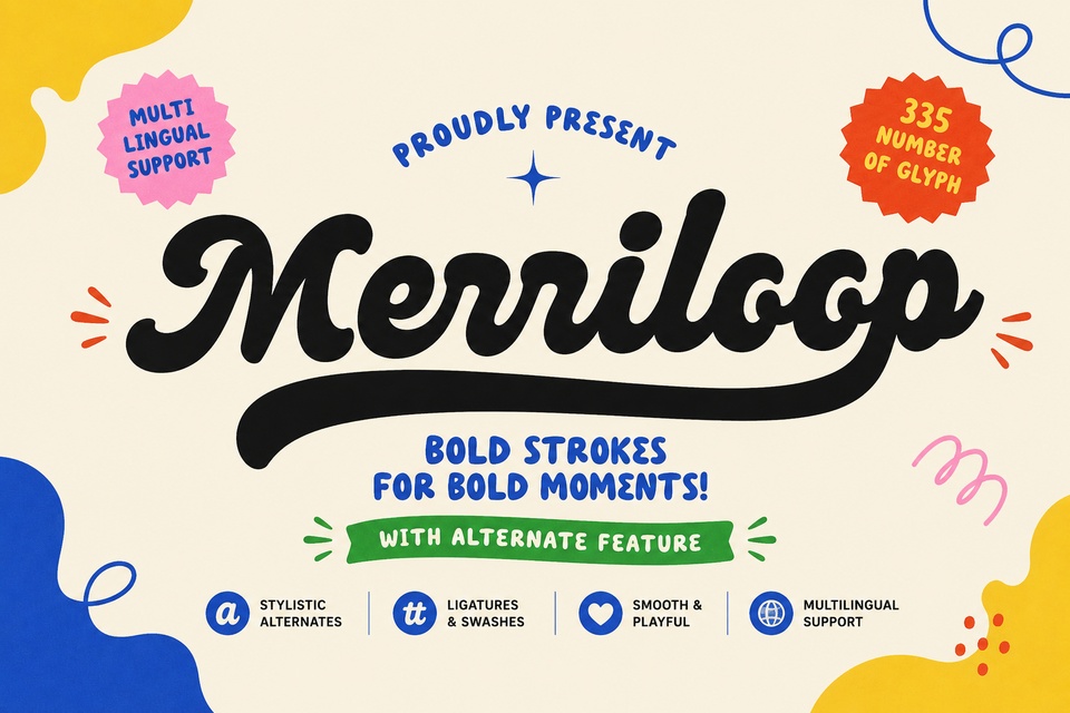 Merriloop — Bold Retro Script Font