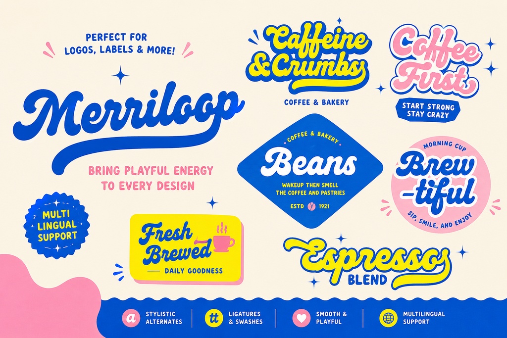 Merriloop — Bold Retro Script Font