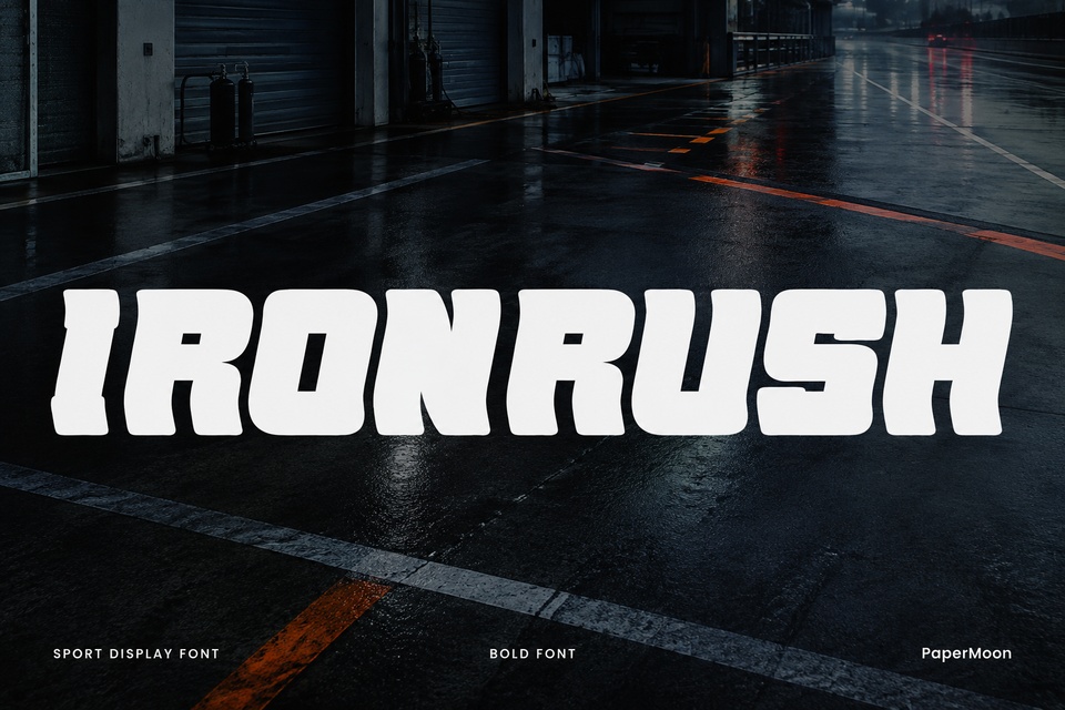 IronRush — Gym Sport Display Font