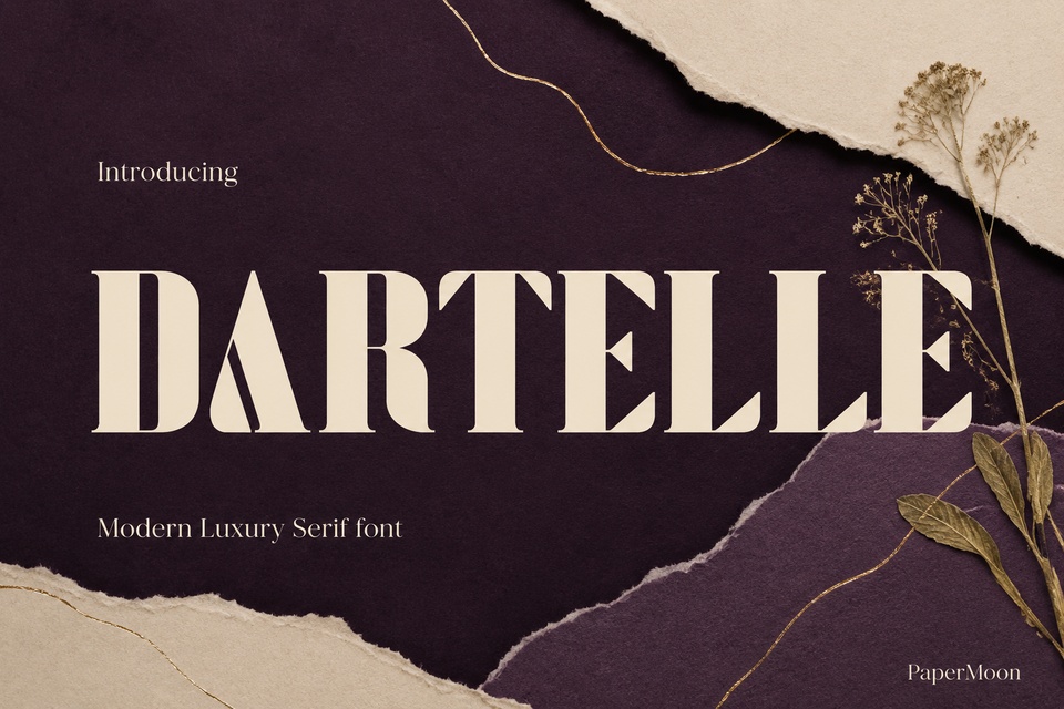 Dartelle - モダンで豪華なセリフ フォント デュオ