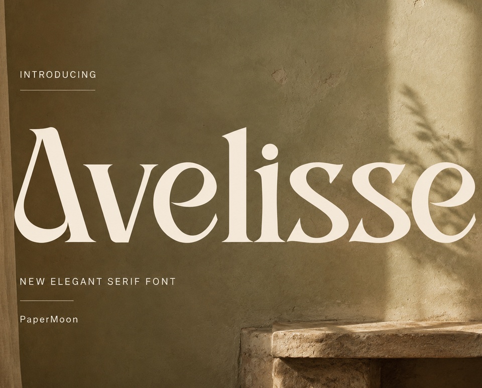 Avelisse — ブランディング＆エディトリアル向け、モダンでラグジュアリーなセリフフォント