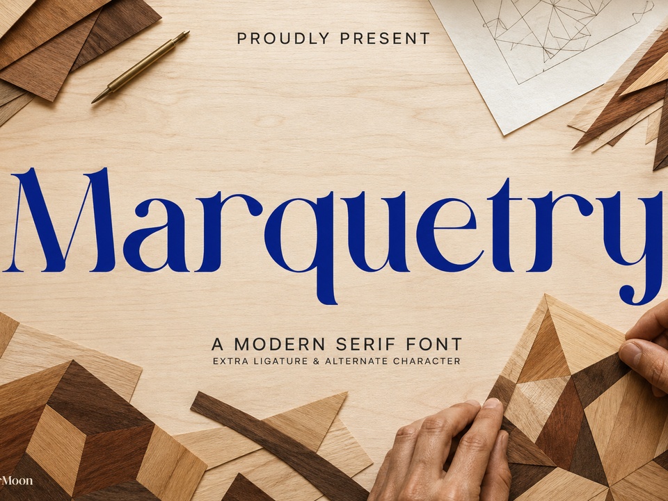 MARQUETRY モダンセリフフォント | ブランディング用ディスプレイ書体