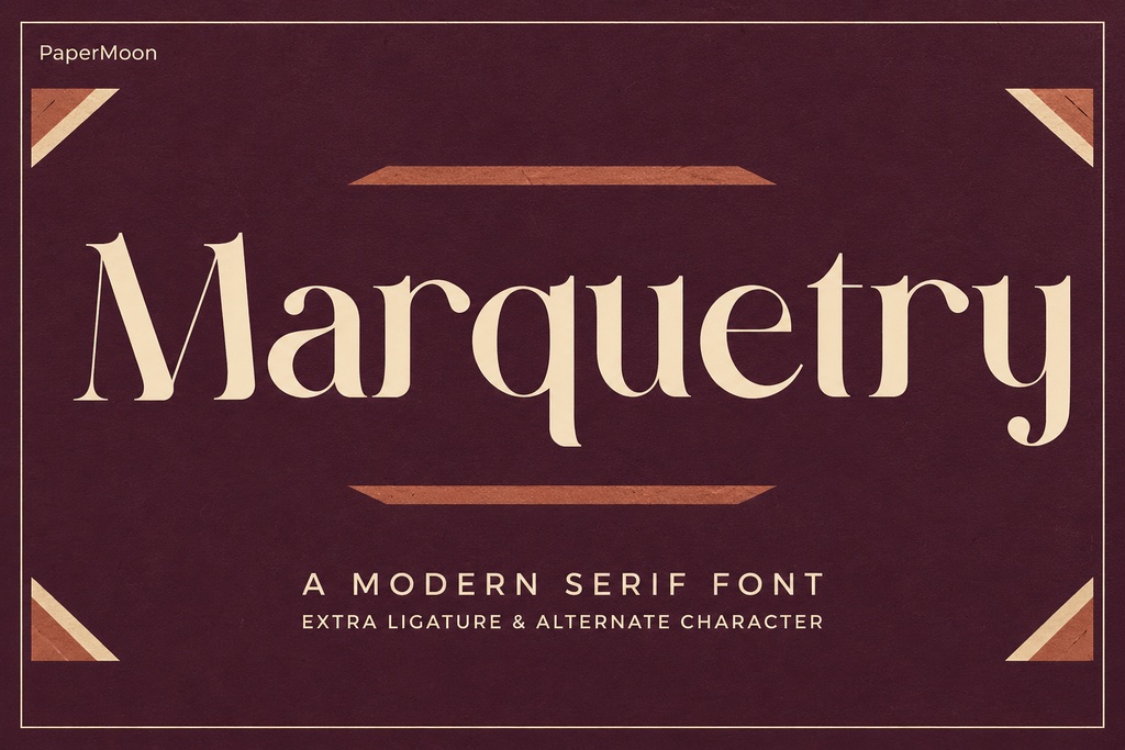 MARQUETRY モダンセリフフォント | ブランディング用ディスプレイ書体