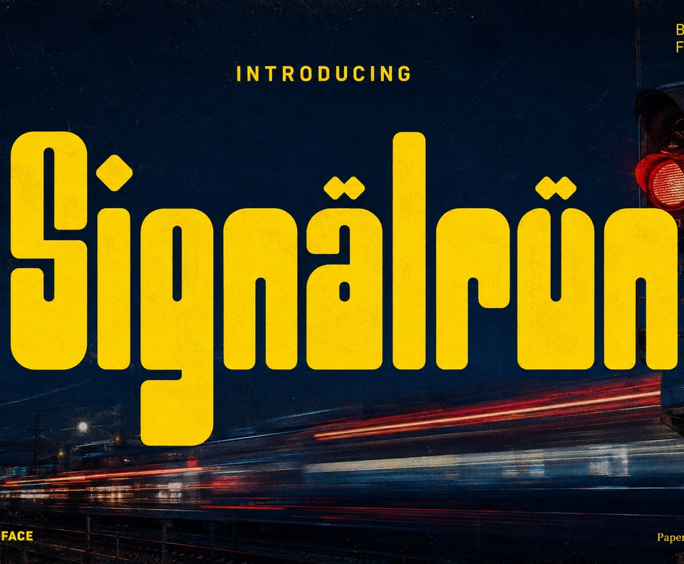 Signalrun — ブランディングやポスターに最適な太字ディスプレイフォント