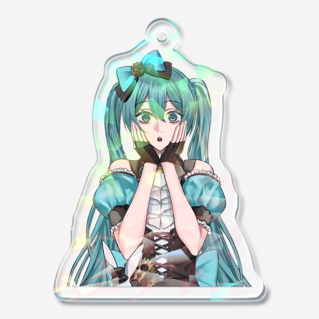 『Tick-Tack-Lock-Work-Land』ホログラムアクリルキーホルダー(初音ミク)