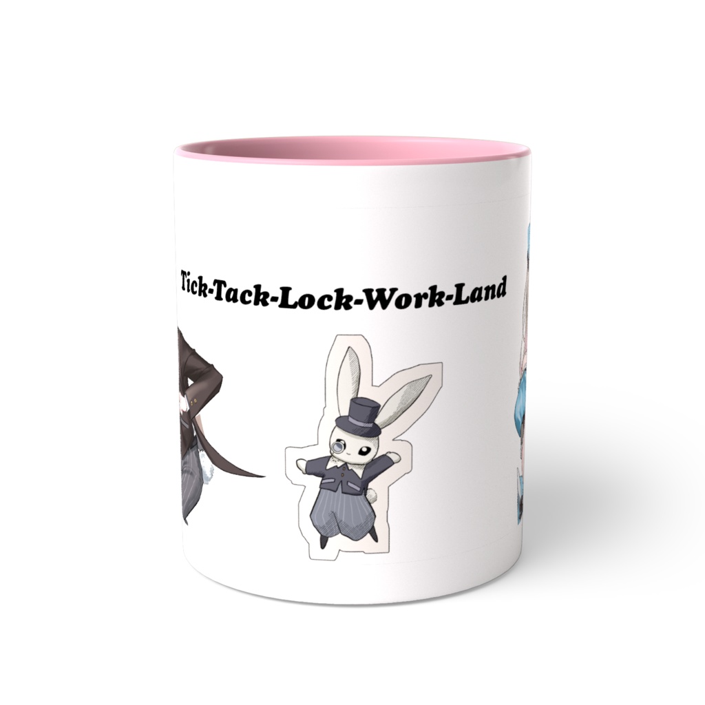 『Tick-Tack-Lock-Work-Land』マグカップ(漆黒ちゃーはん×白うさぎ)