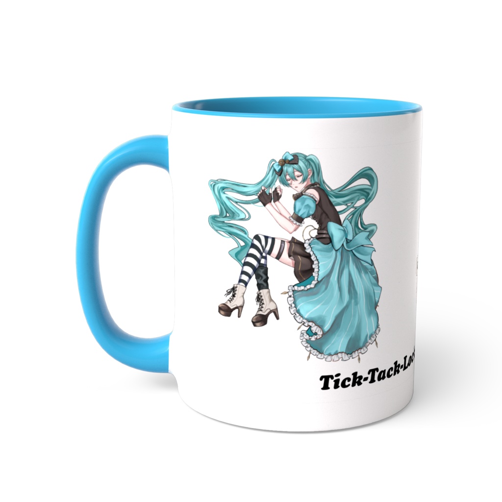 『Tick-Tack-Lock-Work-Land』マグカップ(初音ミク×おもち)