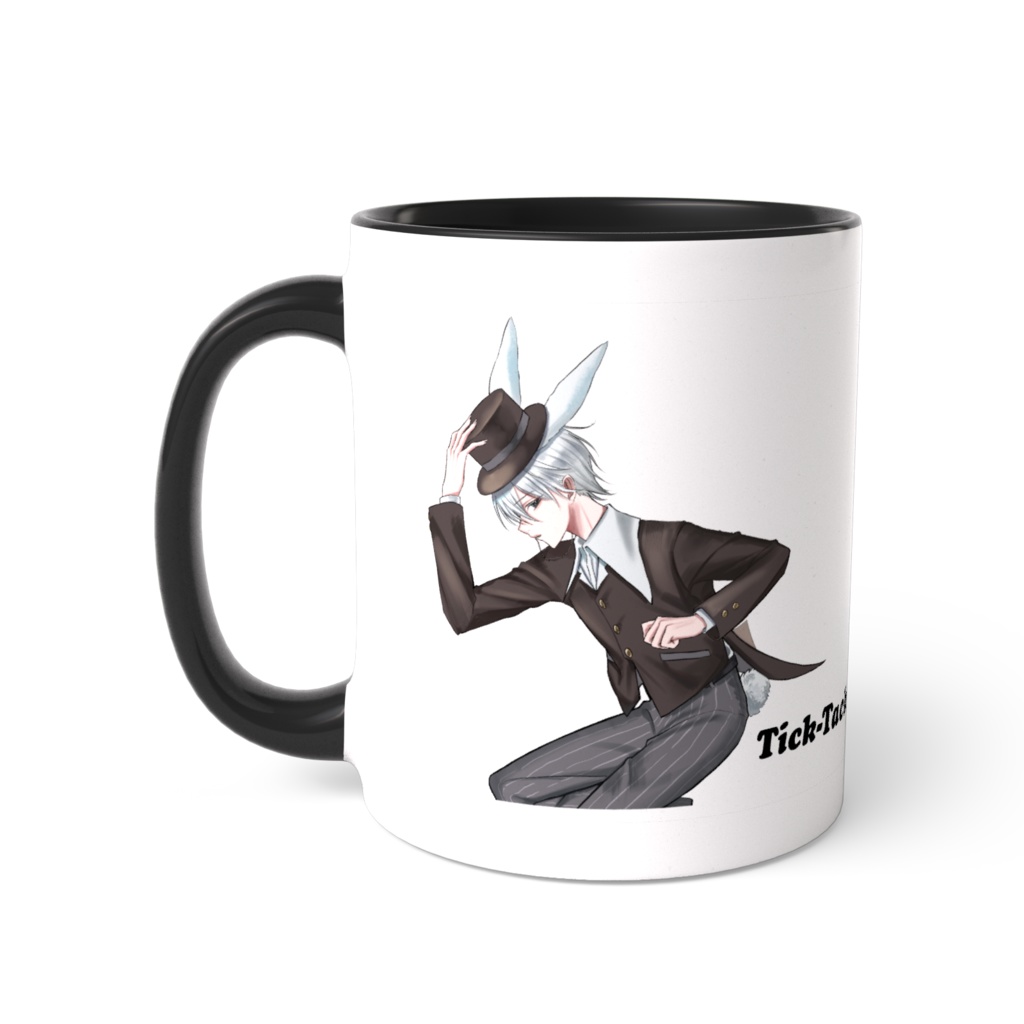 『Tick-Tack-Lock-Work-Land』マグカップ(おもち×白うさぎ)