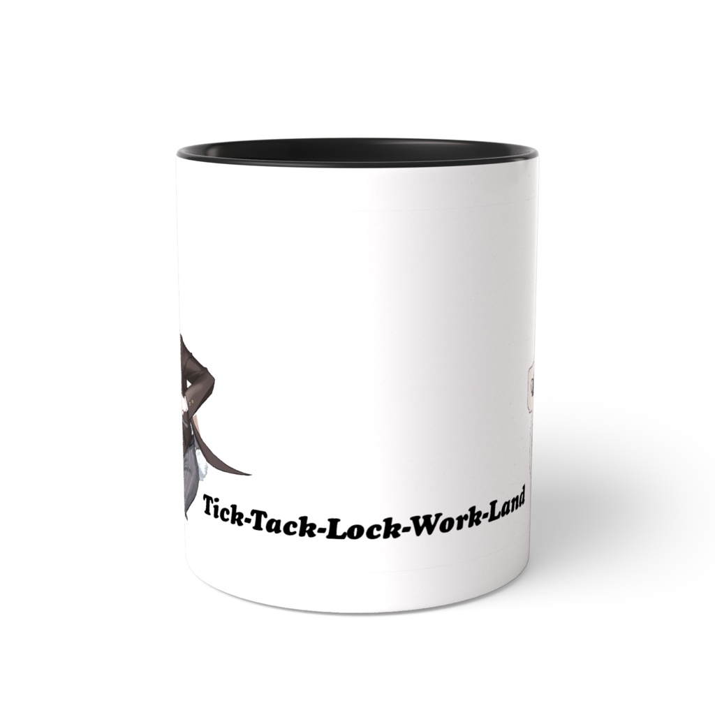 『Tick-Tack-Lock-Work-Land』マグカップ(おもち×白うさぎ)