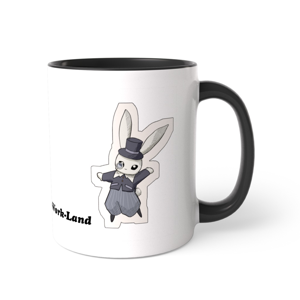 『Tick-Tack-Lock-Work-Land』マグカップ（おもち×白うさぎ）