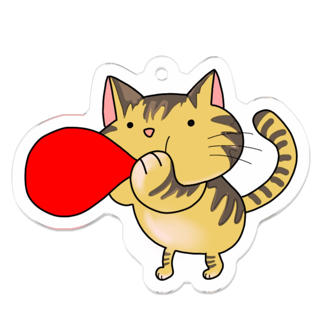 ふうせんねこのキーホルダー
