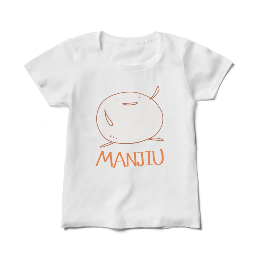 レディースTシャツ - MANJIU（白）