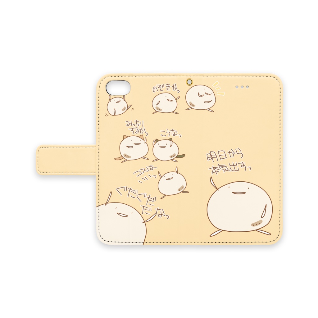 まんじうiPhoneケース（黄）