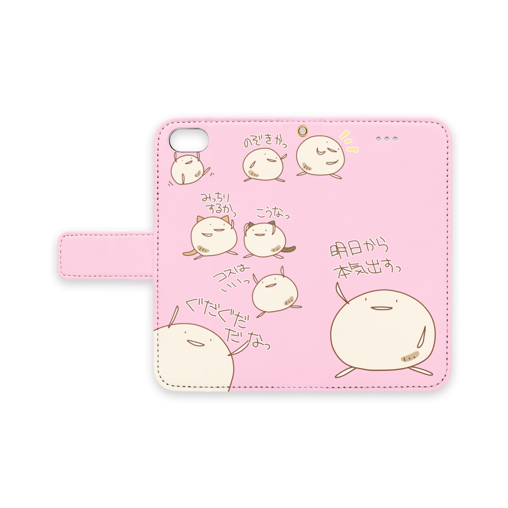 まんじうiPhoneケース（桃）