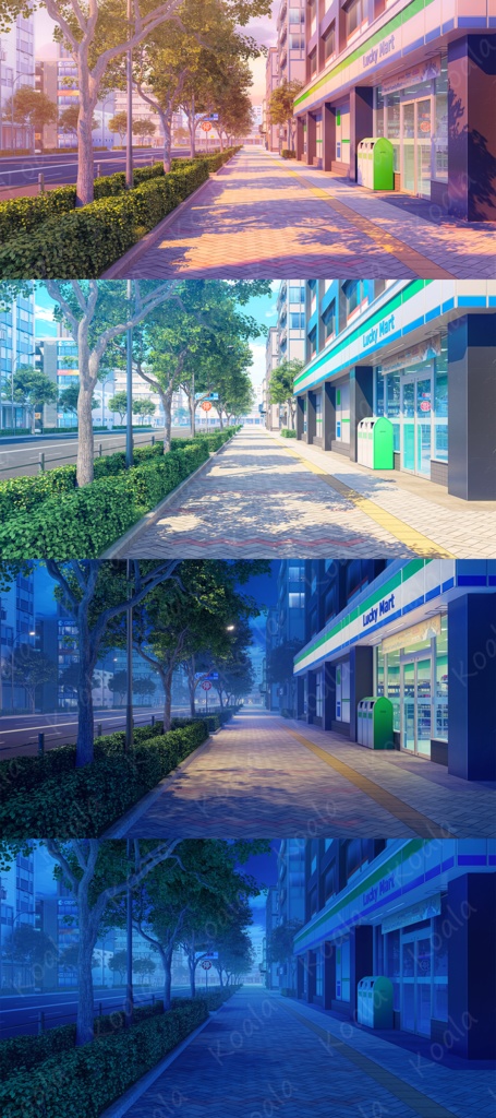 【背景素材】城市街道