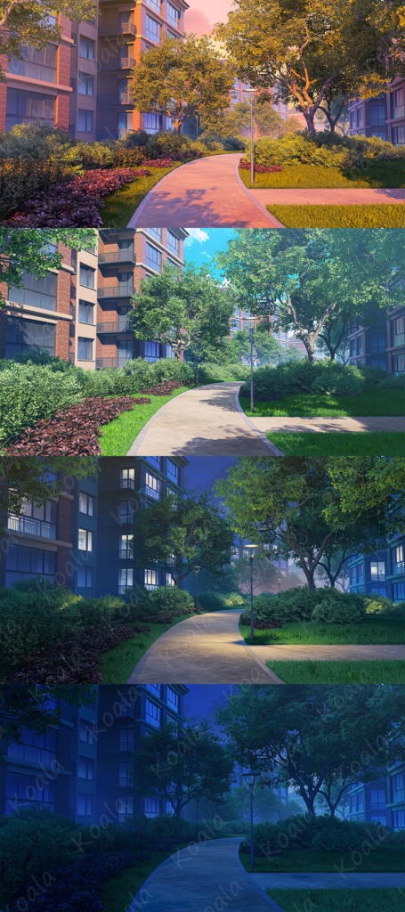 【背景素材】小区道路