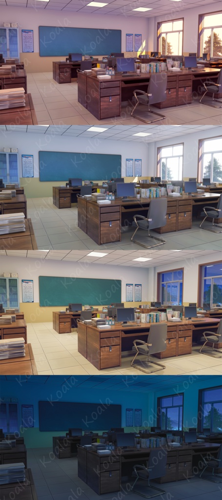 【背景素材】学校办公室