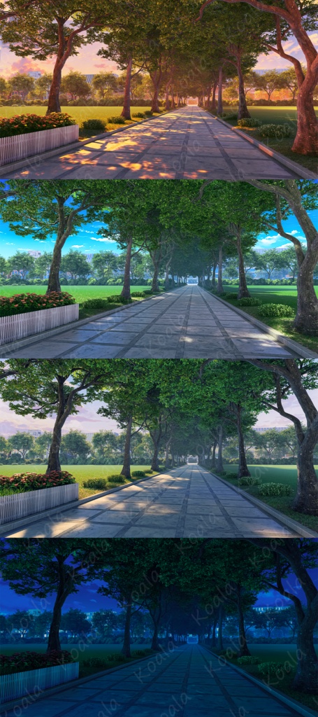 【背景素材】林荫道