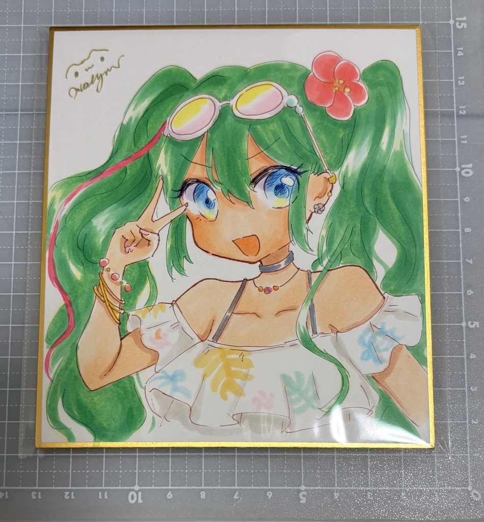 初音ミク 夏のアナログ色紙