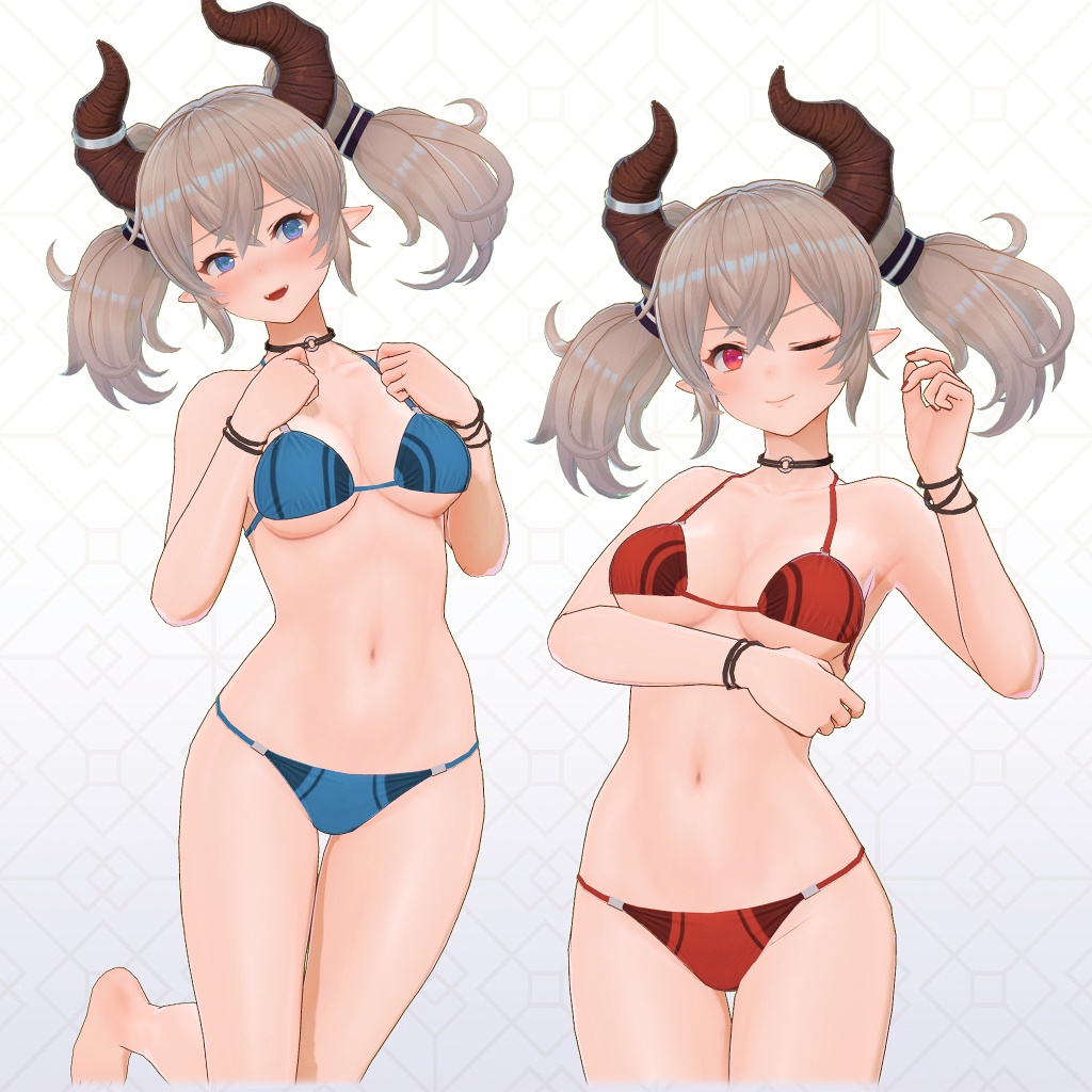 【オリジナル3Dモデル】 ドラゴニュート・シェンナ