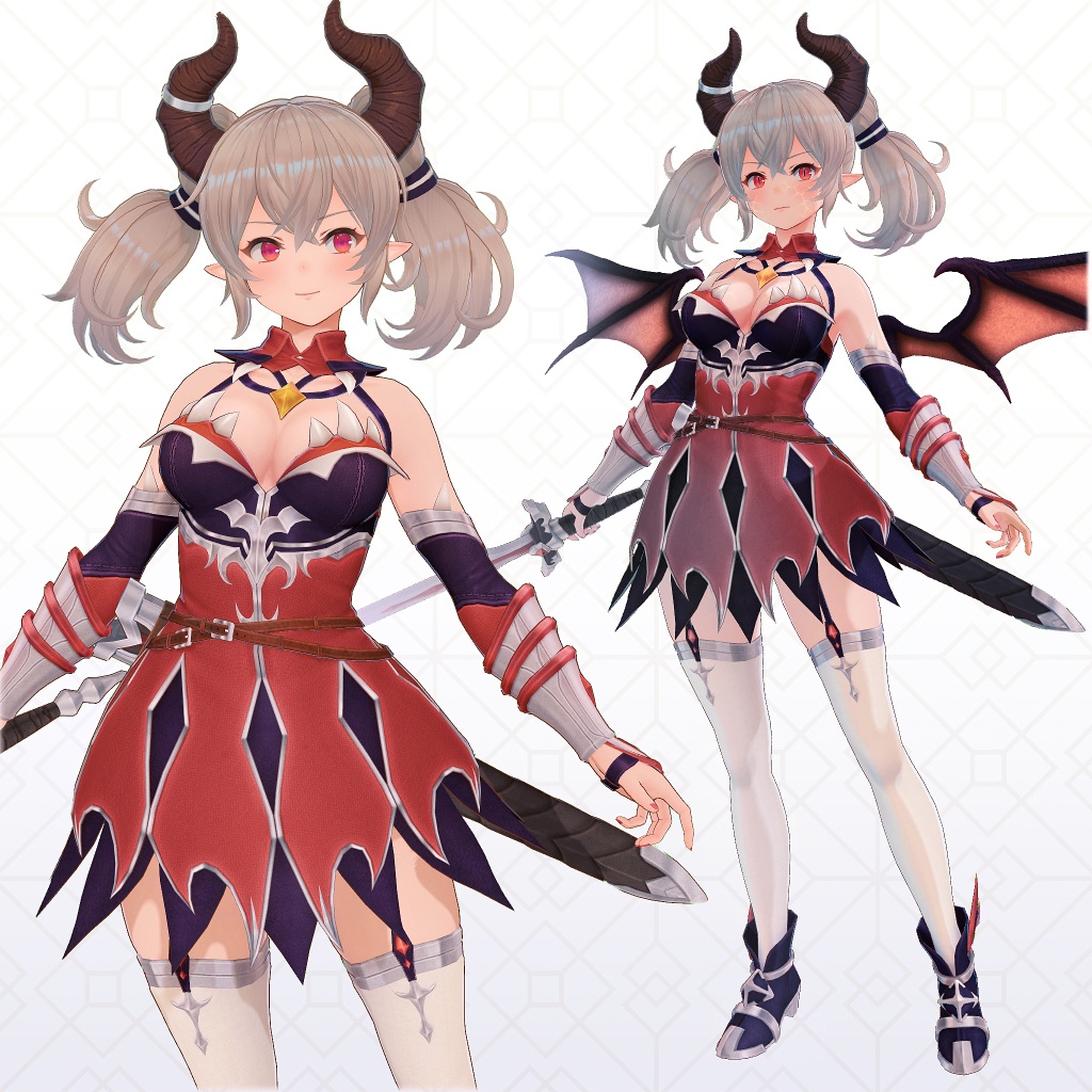 【オリジナル3Dモデル】 ドラゴニュート・シェンナ