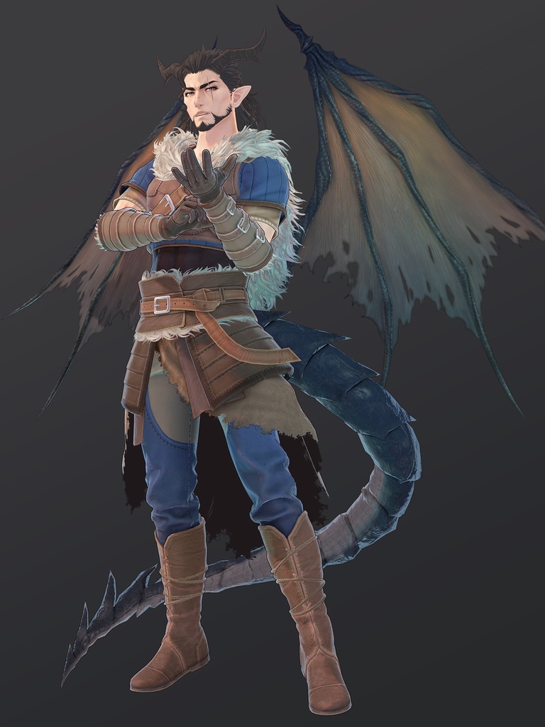 【オリジナル3Dモデル】 ドラゴニュート・ヴラウ