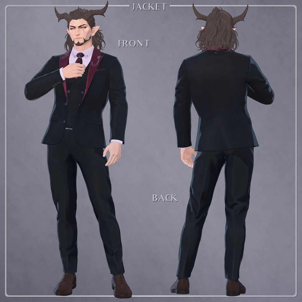 オリジナル3D衣装「ピークドラペルスーツ」