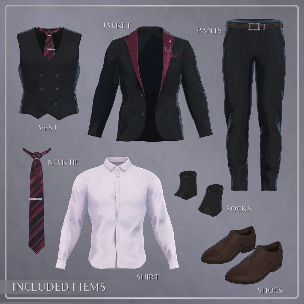 オリジナル3D衣装「ピークドラペルスーツ」