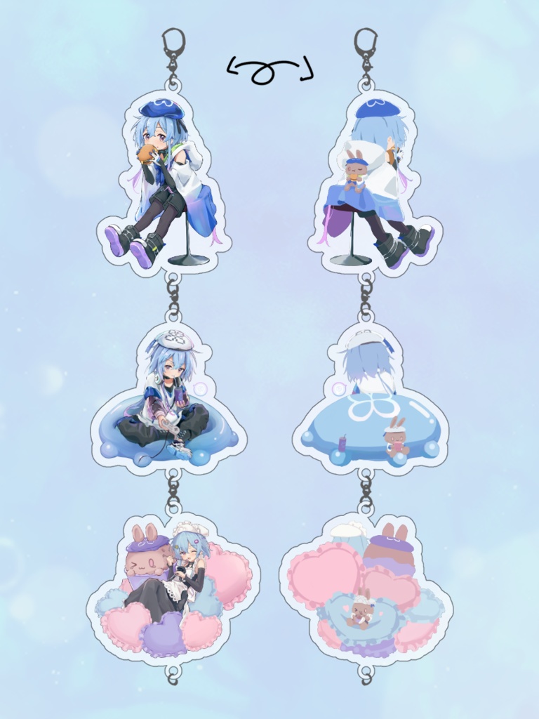 Nece.【C107新刊+3連結アクキー+ステッカーセット】