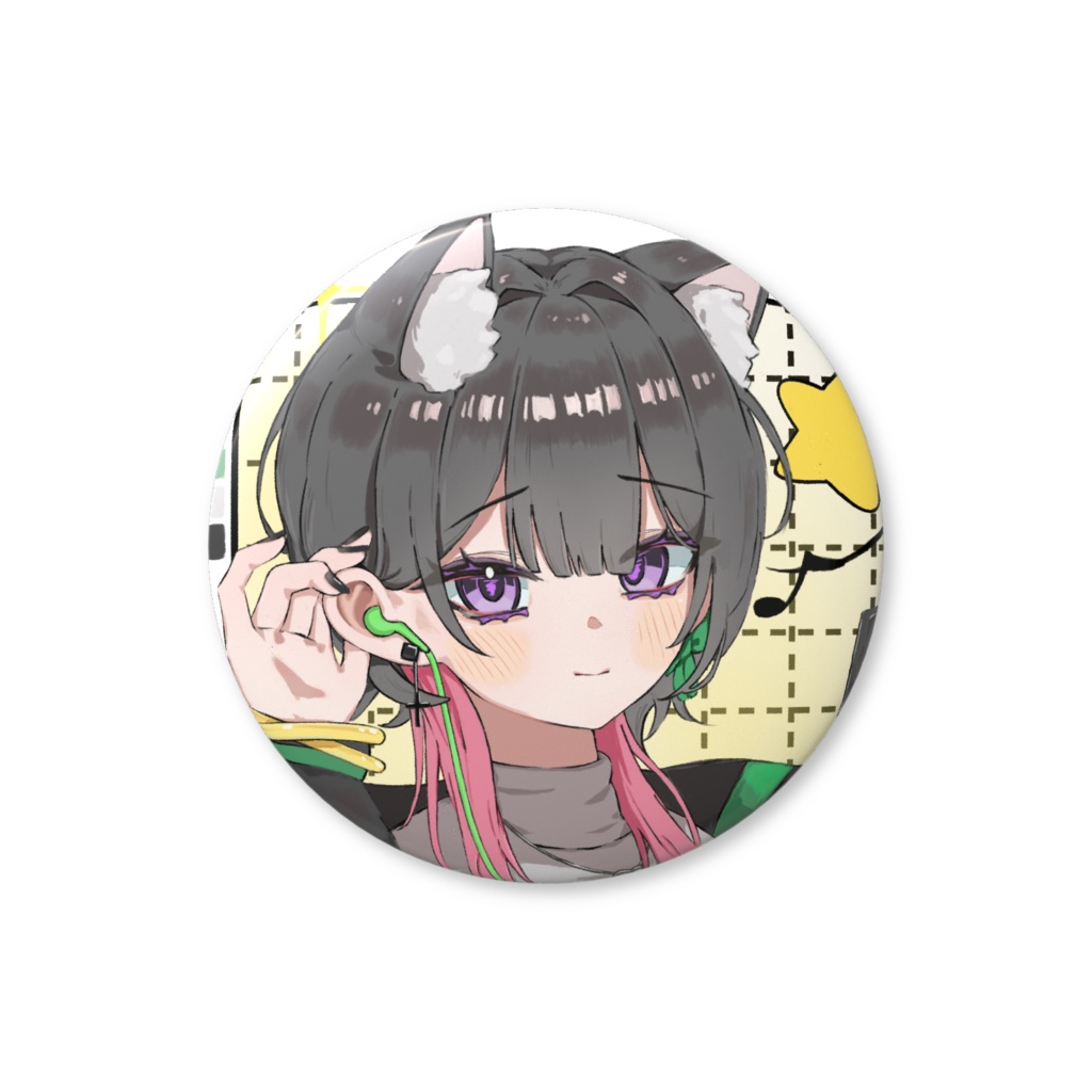 ごきげんらきちゃん　缶バッチ