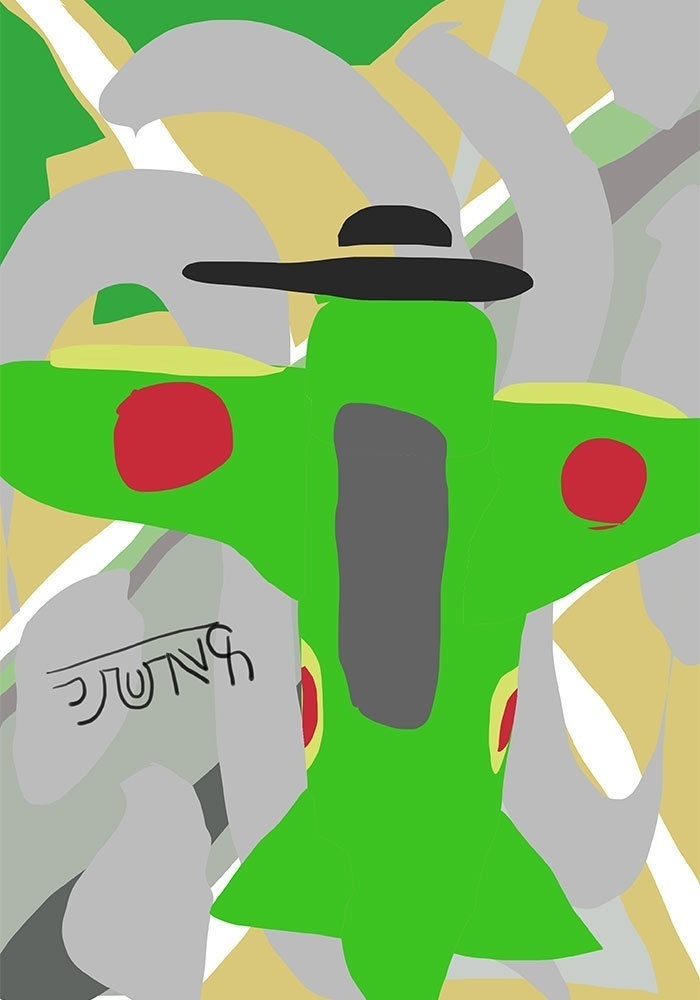 複製原画　紫電改　作者JUNch　送料込