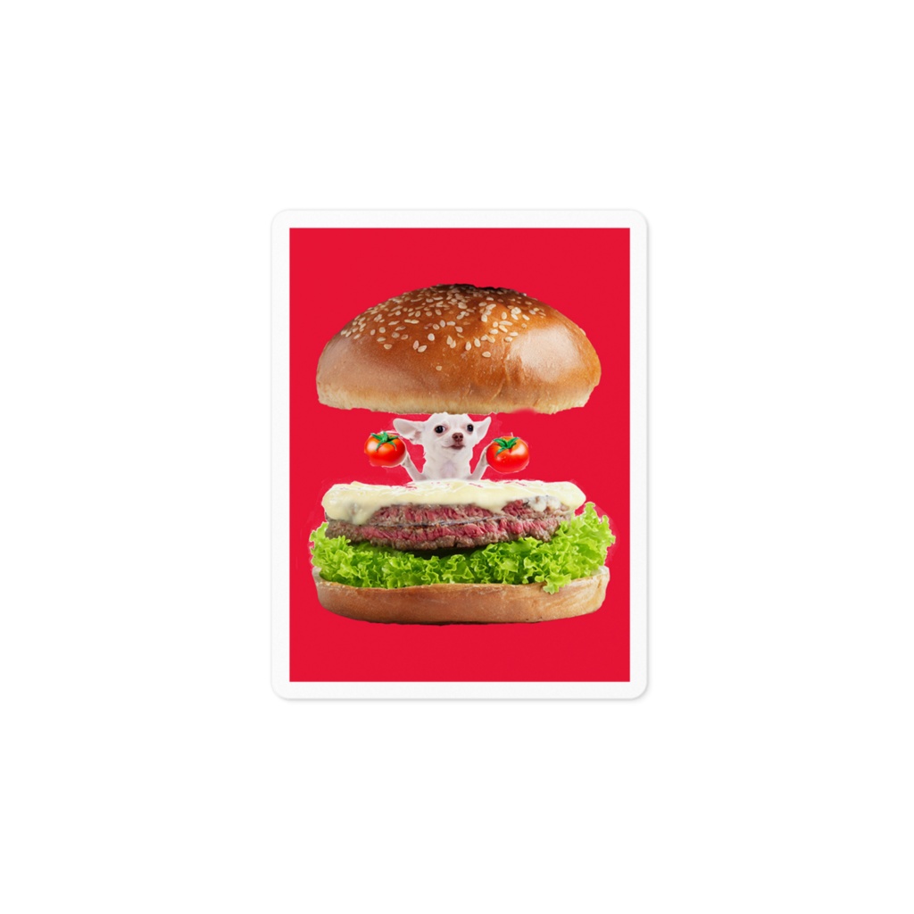 ステッカー 「チワワバーガー」