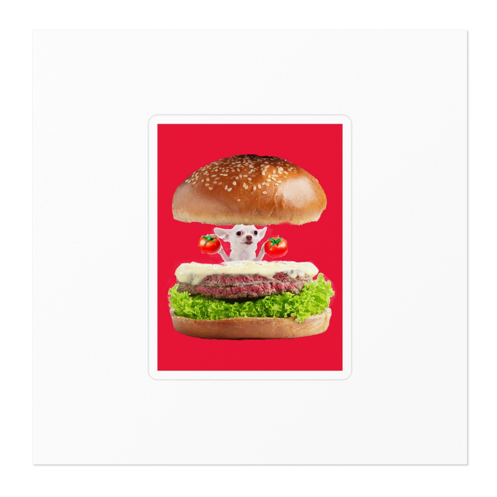 ステッカー 「チワワバーガー」