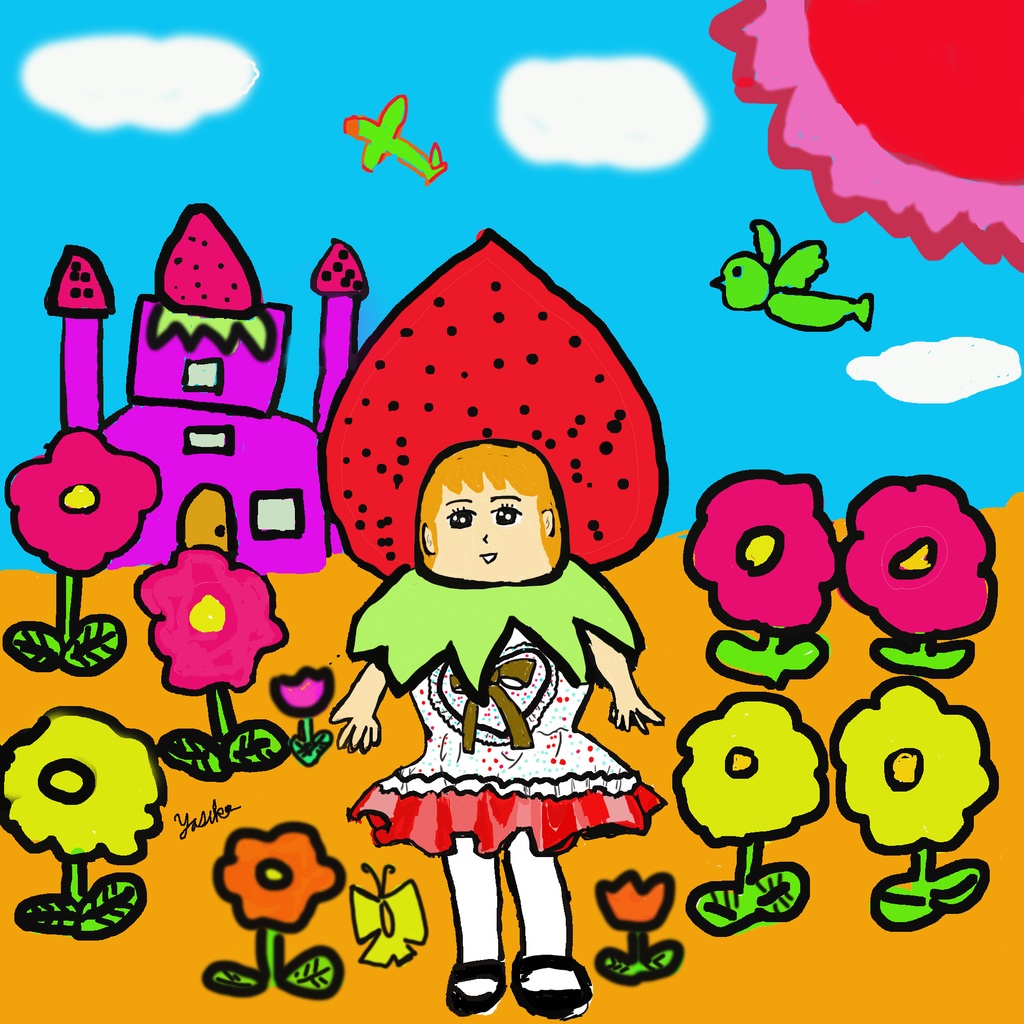 ポストカード「イチゴ姫の国」