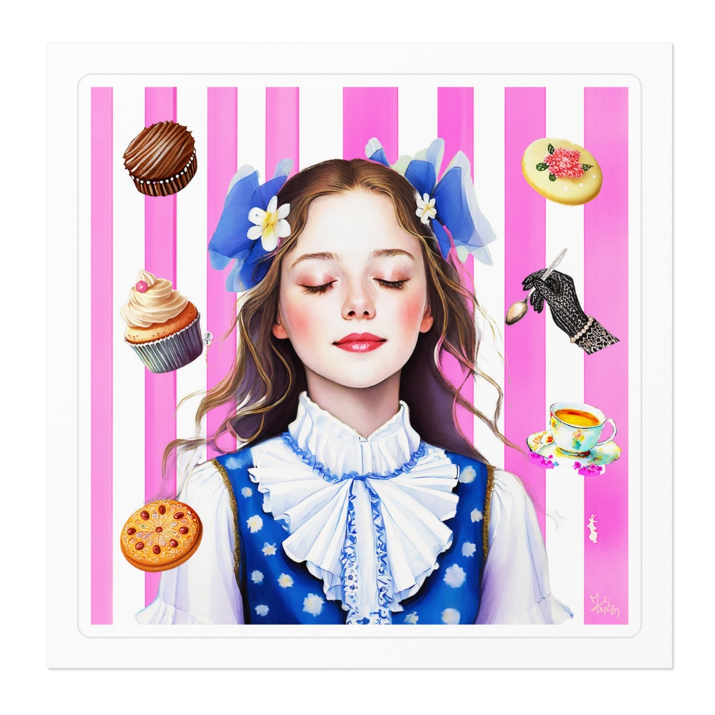 ステッカー「お菓子の国のアリス」