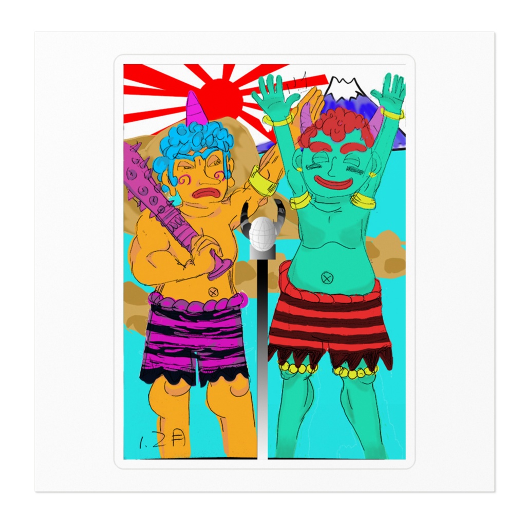 ステッカー「鬼の漫才」